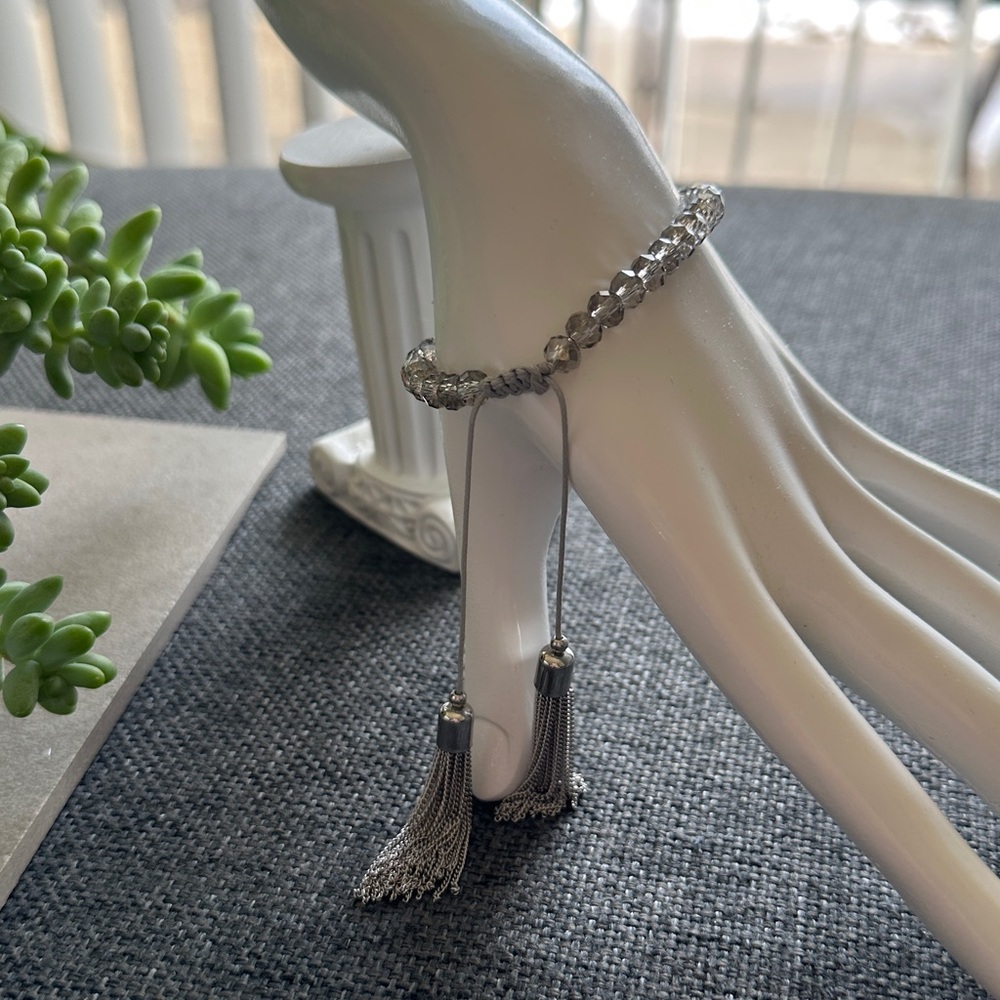 Banana Republic Silver Bracelet with Tassel